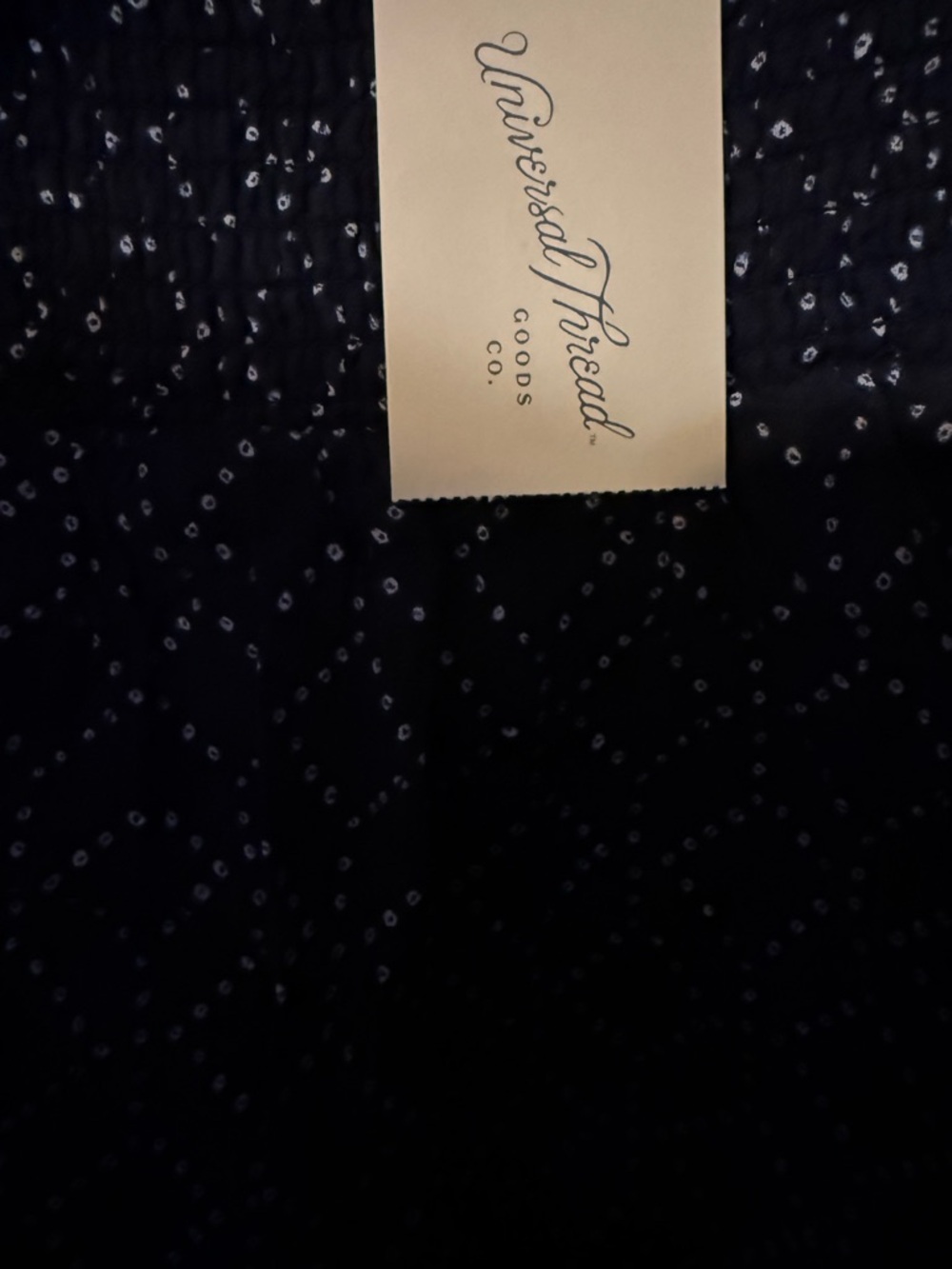 Universal Thread Black Tiered Smocked Mini Skirt with White Dot Diamond Print - Picture 5 of 5